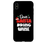 Carcasa para iPhone XS MAX Dear Santa Bring Wine Drinking Team Funny Christmas Xmas
