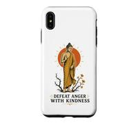 Carcasa para iPhone XS MAX Derrota la ira con bondad Meditación Budista Cita de Paz