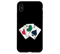 Carcasa para iPhone XS MAX Desgaste del Estilo del Casino del póquer de los Naipes de Cuatro ases Que