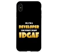 Carcasa para iPhone XS MAX Developer Idgaf Funny Occupational Hacker Costume Coder Dev
