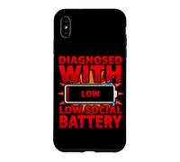 Carcasa para iPhone XS MAX Diagnóstico Divertido diagnosticado con Baja batería Social