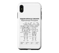 Carcasa para iPhone XS MAX Diagrama Divertido del Entrenamiento del Levantamiento de Hipertrofia de los Grupos musculares del Gimnasio