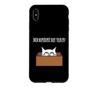 Carcasa para iPhone XS MAX Did Someone Say Yarn Funny Cat Lover Knitting Crochet Hobby