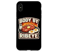 Carcasa para iPhone XS MAX Dieta carnívora Body by Ribeye, cetogénica, para Amantes de la Carne, Gimnasio