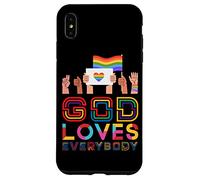 Carcasa para iPhone XS MAX Dios ama a Todos Gay Christian Rainbow Meme
