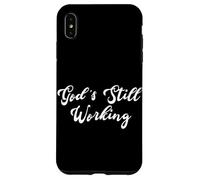 Carcasa para iPhone XS MAX Dios Sigue Trabajando fe Cristiana Jesús Inspirador