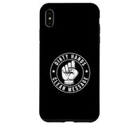Carcasa para iPhone XS MAX Dirty Hands Clean Message Cool Finger Ortografía ASL Maestros