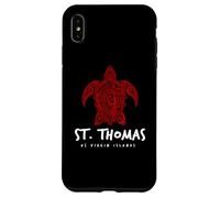 Carcasa para iPhone XS MAX Diseño de Buceo de Tortuga Marina Tribal de St. Thomas USVI