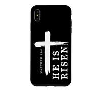 Carcasa para iPhone XS MAX Diseño de Cruz de Evangelio Cristiano He Is Risen Back Print