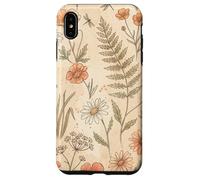 Carcasa para iPhone XS MAX Diseño de ilustración botánica de Prado de Flores Silvestres Vintage