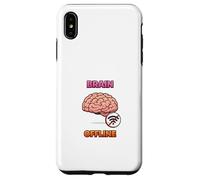 Carcasa para iPhone XS MAX Diseño Divertido del Humor tecnológico del Cerebro Fuera de línea