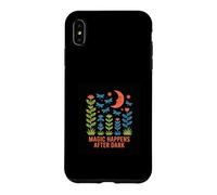 Carcasa para iPhone XS MAX Diseño Magic Happens After Dark Moon & Flowers