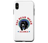 Carcasa para iPhone XS MAX Diseño Retro de los años 90 de la Semana de Fat Bear de Alaska, celebra Osos Fuertes