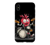 Carcasa para iPhone XS MAX Disfraz de corazón oscilante y latiendo para Amantes de los Tambores