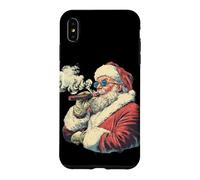 Carcasa para iPhone XS MAX Disfraz de Papá Noel Rico con cigarro para los Amantes de los Puros