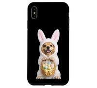 Carcasa para iPhone XS MAX Disfraz de Perro Cocker Spaniel con Conejito de Pascua