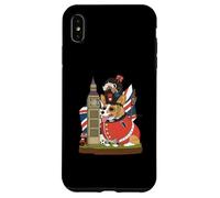 Carcasa para iPhone XS MAX Disfraz de Perro Corgi británico en Guardia del Rey Londres Inglaterra