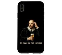 Carcasa para iPhone XS MAX Divertida Cerveza Shakespeare Beber Bar Vintage Fiesta Humor Regalo