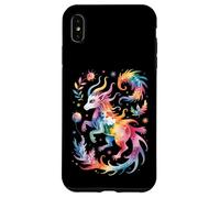 Carcasa para iPhone XS MAX Divertidas Criaturas mágicas Acuarela Salpicadura Abstracto