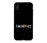 Carcasa para iPhone XS MAX Divertido Arquitecto Diciendo Herramientas Iconos Letras Gráfico