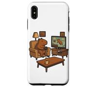 Carcasa para iPhone XS MAX Divertido Capybara Gamer Meme Cozy Animal Gaming Broma Juego Retro