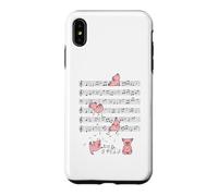 Carcasa para iPhone XS MAX Divertido Cerdo música Yoga Jugando con Nota Clef Músico