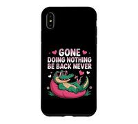 Carcasa para iPhone XS MAX Divertido cocodrilo descansando ido sin Hacer Nada Volver Nunca