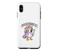 Carcasa para iPhone XS MAX Divertido diseño de Gooseicorn Unicorn Goose Adventure Goose para niños