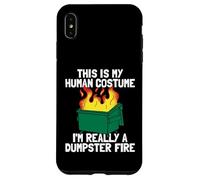 Carcasa para iPhone XS MAX Divertido Disfraz de Este es mi Humano, Soy Realmente un contenedor de Basura