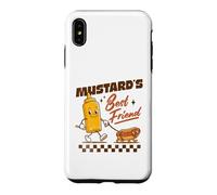 Carcasa para iPhone XS MAX Divertido gráfico de Hot Dog Mustard Best Friend, Estilo Vintage