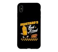 Carcasa para iPhone XS MAX Divertido gráfico de Hot Dog Mustard Best Friend, Estilo Vintage