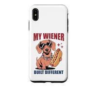Carcasa para iPhone XS MAX Divertido Hot Dog Dachshund My Wiener construyó Diferentes Salchichas
