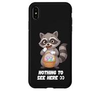 Carcasa para iPhone XS MAX Divertido Mapache de Pascua Nada Que Ver aquí Papelera Panda