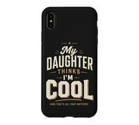Carcasa para iPhone XS MAX Divertido Papá Hija Familia Cita Cool Retro Humor Estado de ánimo