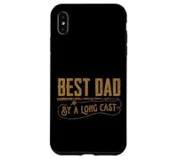 Carcasa para iPhone XS MAX Divertido Regalo de Pesca Vintage para el Mejor papá de A Long Cast