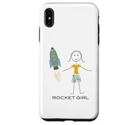 Carcasa para iPhone XS MAX Divertido Rocket Girl Space para Mujer