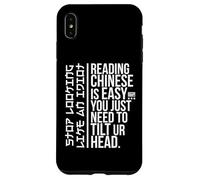 Carcasa para iPhone XS MAX Divertido Sarcasmo Humor Asiático Broma Lectura Chino Fácil Idiota W