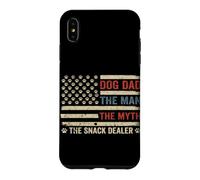 Carcasa para iPhone XS MAX Dog Dad The Man The Myth The Snack Dealer Bandera Estadounidense