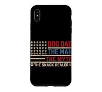 Carcasa para iPhone XS MAX Dog Dad The Man The Myth The Snack Dealer Bandera Estadounidense