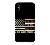 Carcasa para iPhone XS MAX Dog Dad The Man The Myth The Snack Dealer Bandera Estadounidense