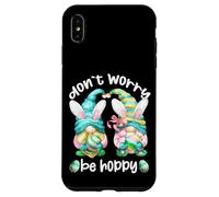 Carcasa para iPhone XS MAX Don`t Worry Be Hoppy with Cute Bunny Ears and Easter GNOME