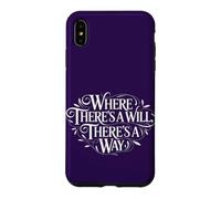 Carcasa para iPhone XS MAX Donde Hay una voluntad, Hay un Camino Proverbio Tipografía