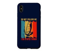 Carcasa para iPhone XS MAX Don't Follow Me I Do Stupid Things Retro Windsurf