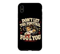 Carcasa para iPhone XS MAX Don't Let The Ponytail Fool You Karate Girls Cinturón Negro