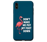 Carcasa para iPhone XS MAX Dont Make Me Put My Foot Down Funny Flamingo Una Pierna Cita