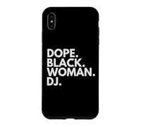 Carcasa para iPhone XS MAX Dope Black Woman DJ Empoderado Afroamericano Femenino DJ