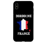 Carcasa para iPhone XS MAX Dordogne Francia Vintage Francia Bandera Mapa Diseño