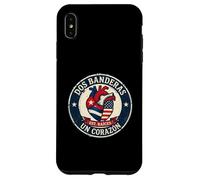 Carcasa para iPhone XS MAX Dos Banderas Un Corazón Herencia Hispana Orgullo Latino Cubano