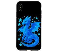 Carcasa para iPhone XS MAX Dragon Azul Mistico Ilustracion Fantasia Celestial Adorable
