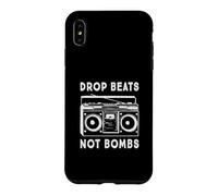 Carcasa para iPhone XS MAX Drop Beats Not Bombs Anti-Guerra Boombox Música Paz